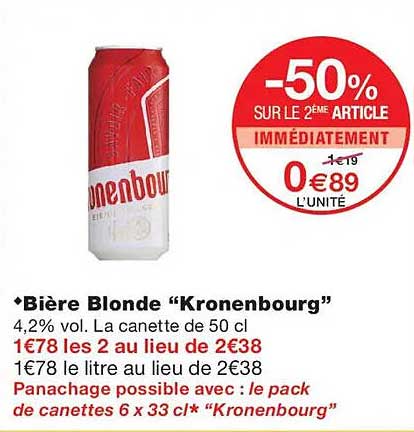 -50% SUR LE 2ÈME ARTICLE IMMÉDIATEMENT