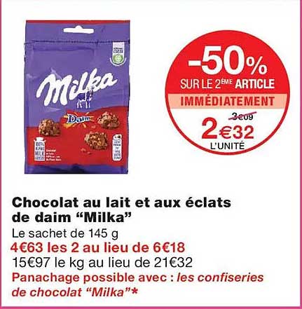 -50% SUR LE 2ÈME ARTICLE IMMÉDIATEMENT