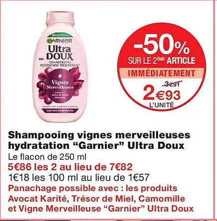 -50% SUR LE 2ÈME ARTICLE IMMÉDIATEMENT