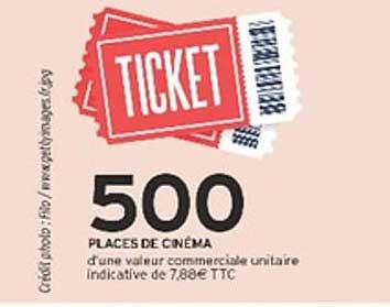 500 PLACES DE CINÉMA