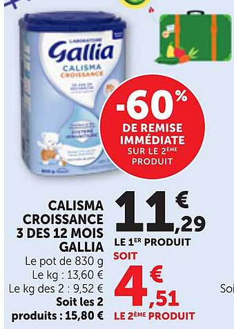 -60% DE REMISE IMMÉDIATE SUR LE 2ÈME PRODUIT