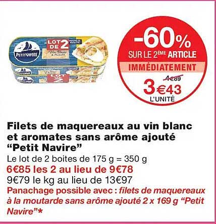 -60% SUR LE 2ÈME ARTICLE IMMÉDIATEMENT