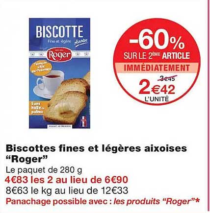 -60% SUR LE 2ème ARTICLE IMMÉDIATEMENT