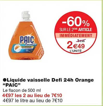 -60% SUR LE 2ÈME ARTICLE IMMÉDIATEMENT