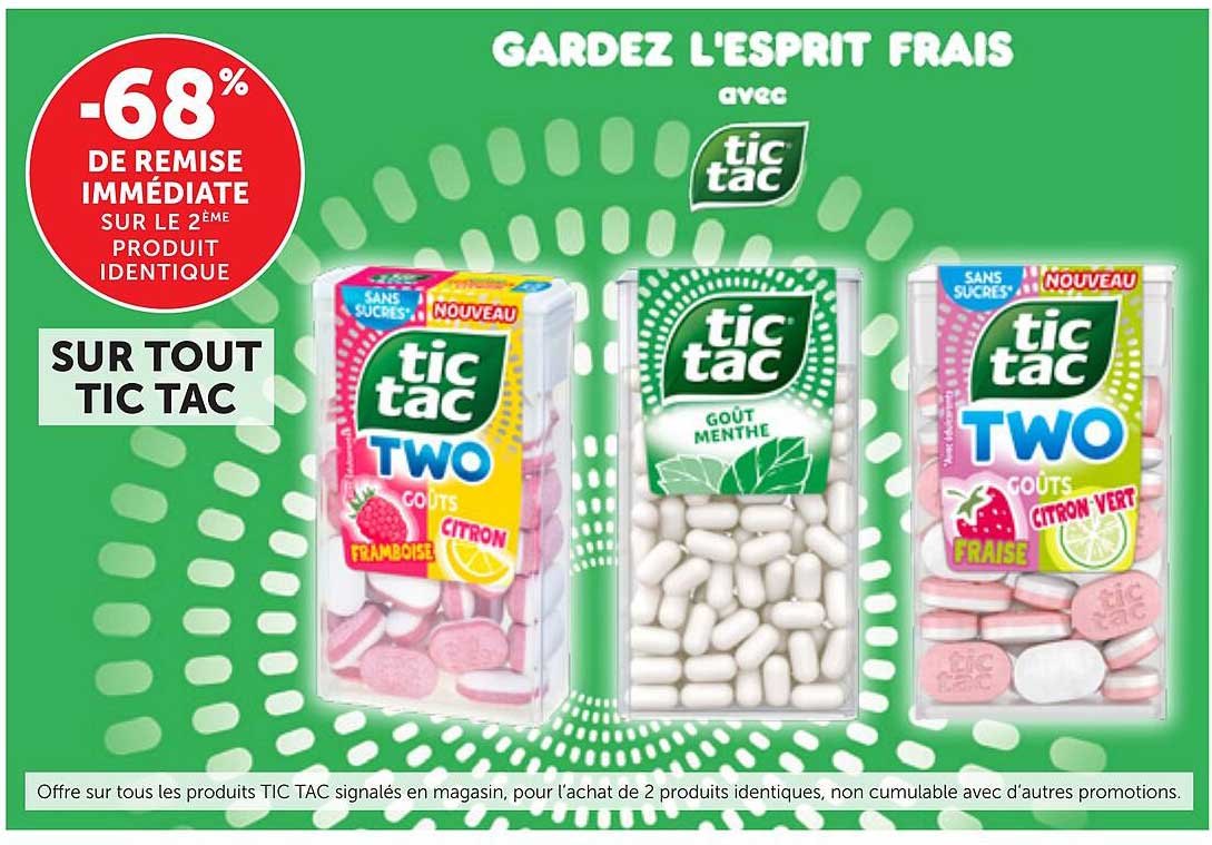 -68% DE REMISE IMMÉDIATE SUR LE 2ÈME PRODUIT IDENTIQUE