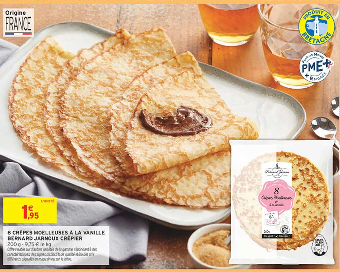 8 CRÊPES MOELLEUSES À LA VANILLE BERNARD JARNOUX CRÊPIER