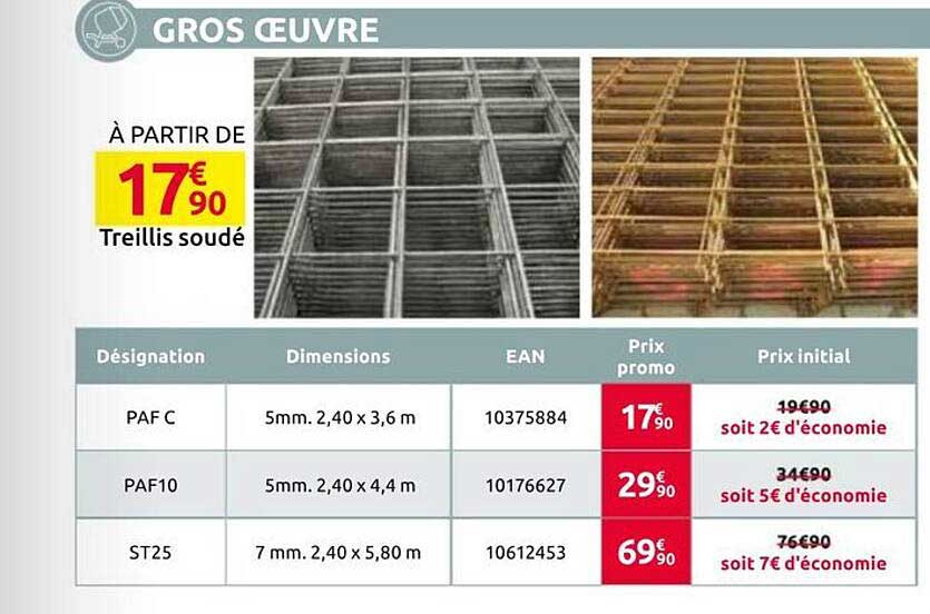 À PARTIR DE 17€90 Treillis soudé