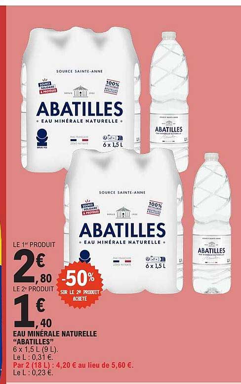 ABATILLES EAU MINÉRALE NATURELLE