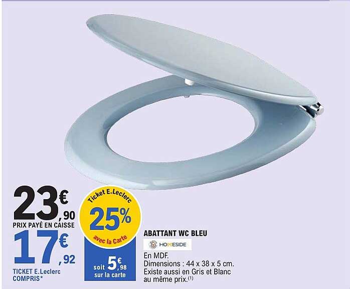 ABATTANT WC BLEU