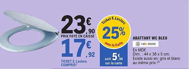 ABATTANT WC BLEU