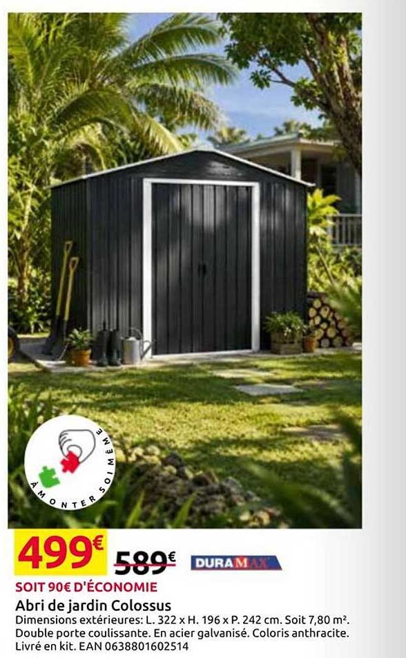 Abri de jardin Colossus