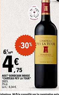 ACCORD BORDEAUX ROUGE "CHATEAU PEY LA TOUR" 2022