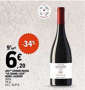 ACOU® CHINON ROUGE “LE GRAND LOUP” MARC LAURENT 2025. 75 cl