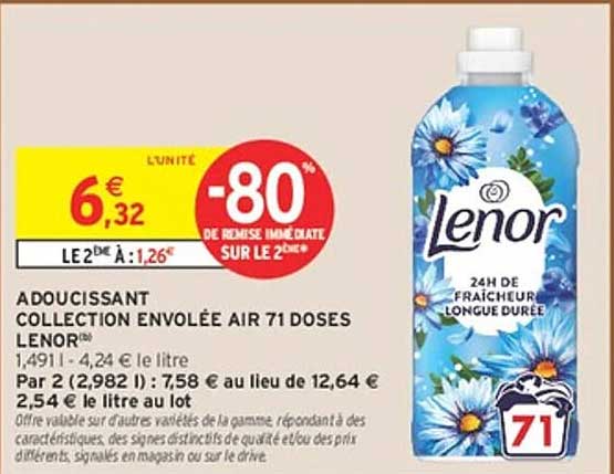 ADOUCISSANT COLLECTION ENVOLÉE AIR 71 DOSES LENOR