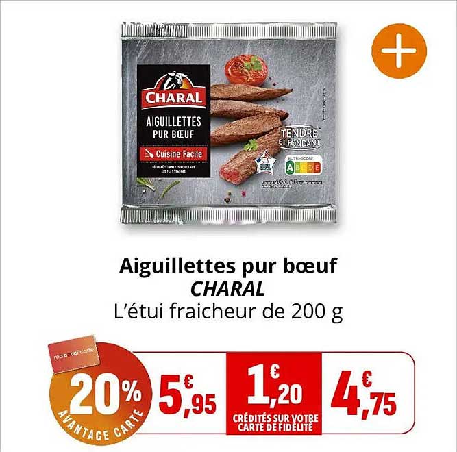 Aiguillettes pur boeuf CHARAL L’étui fraicheur de 200 g