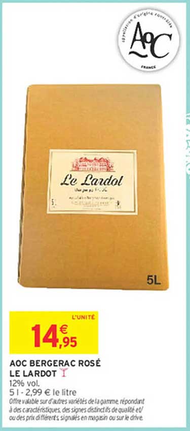 AOC BERGERAC ROSÉ LE LARDOT