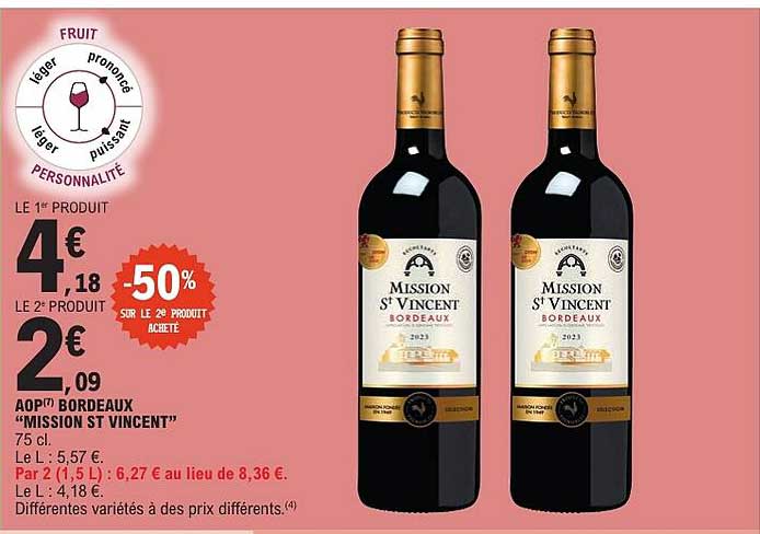 AOP Bordeaux "Mission St Vincent" 75 cl