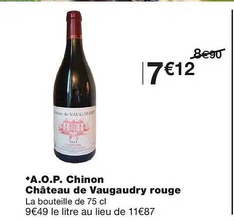 A.O.P. Chinon Château de Vaugaudry rouge