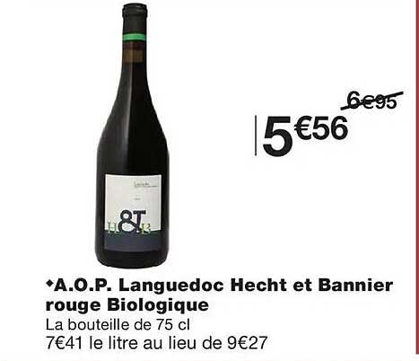 A.O.P. Languedoc Hecht et Bannier rouge Biologique