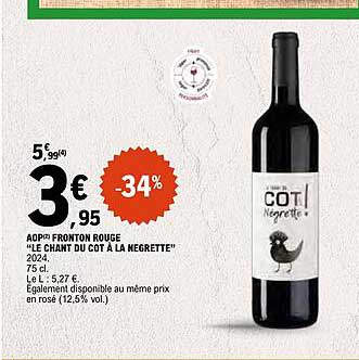 AOP ROUGE "LE CHANT DU COT A LA MEGRETTE"