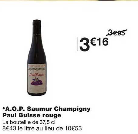 A.O.P. Saumur Champigny Paul Buisse rouge