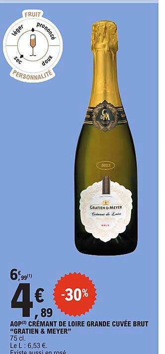 AOP(2) CRÉMANT DE LOIRE GRANDE CUVÉE BRUT “GRATIEN & MEYER”