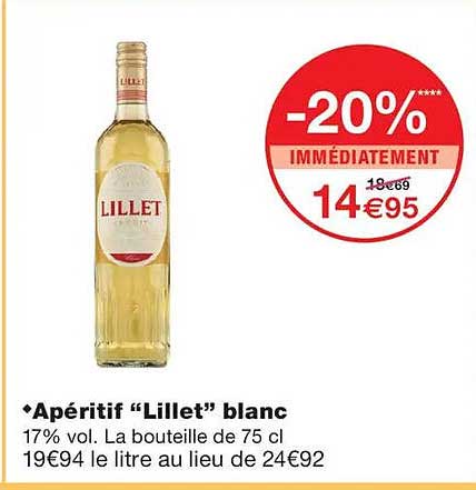 Apéritif “Lillet” blanc