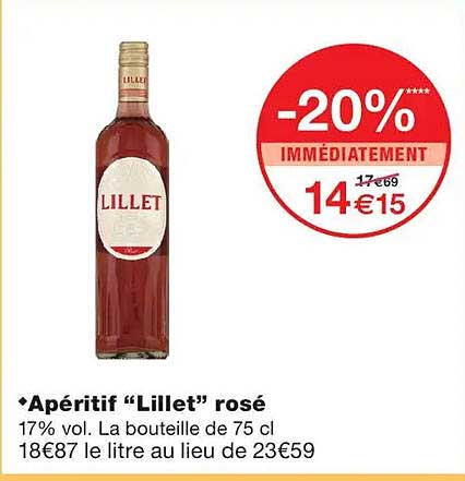 Apéritif “Lillet” rosé