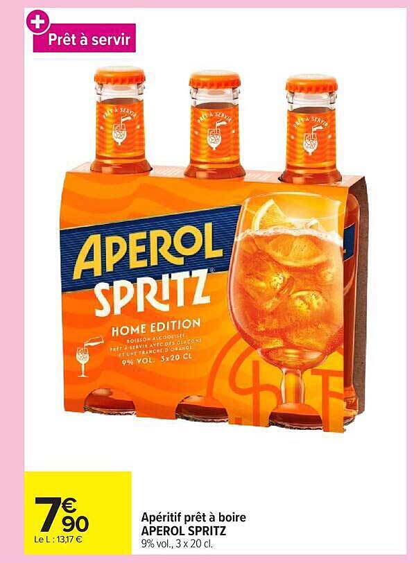 Apéritif prêt à boire APEROL SPRITZ 9% vol., 3 x 20 cl.