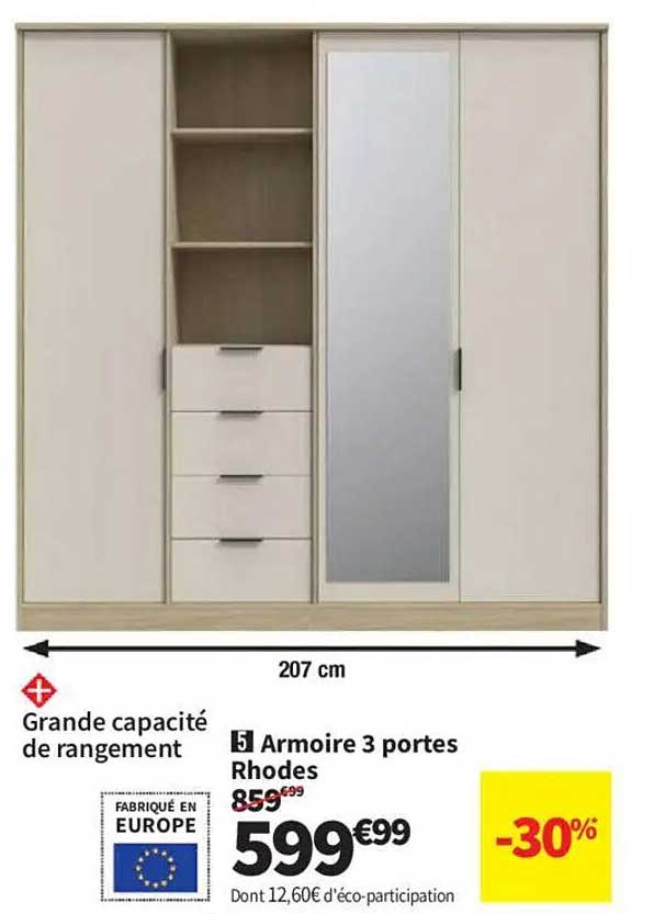 Armoire 3 portes Rhodes