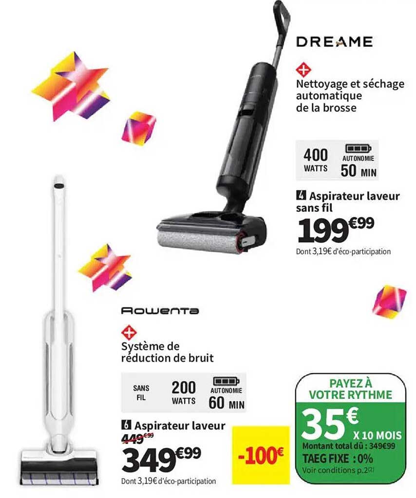 Aspirateur laveur sans fil