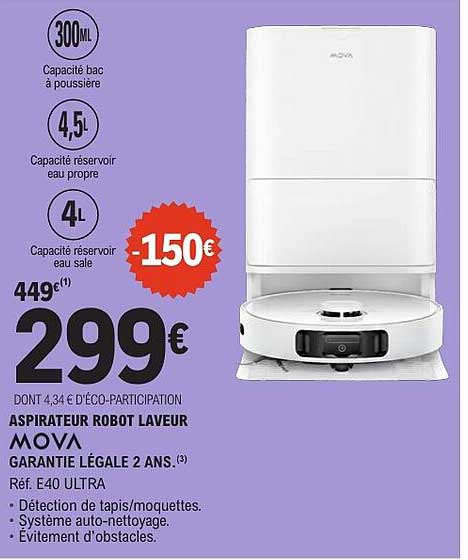 ASPIRATEUR ROBOT LAVEUR MOVA