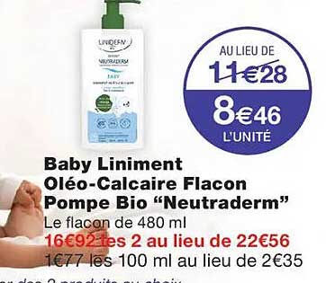 Baby Liniment Oléo-Calcaire Flacon Pompe Bio “Neutraderm”