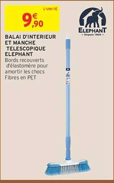BALAi D'INTERIEUR ET MANCHE TELESCOPIQUE ELEPHANT