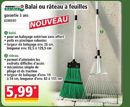 Balai ou râteau à feuilles