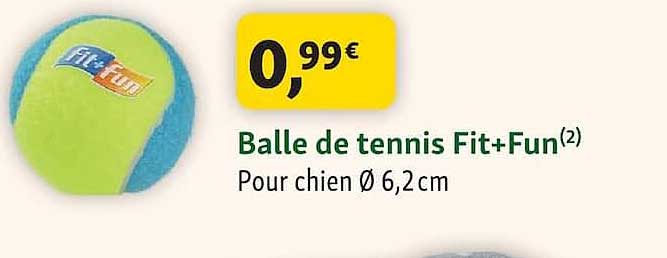 Balle de tennis Fit+Fun(2) Pour chien Ø 6,2cm