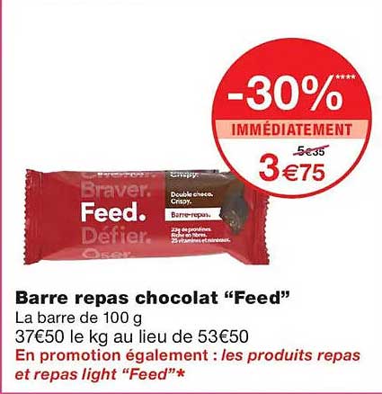 Barre repas chocolat “Feed”