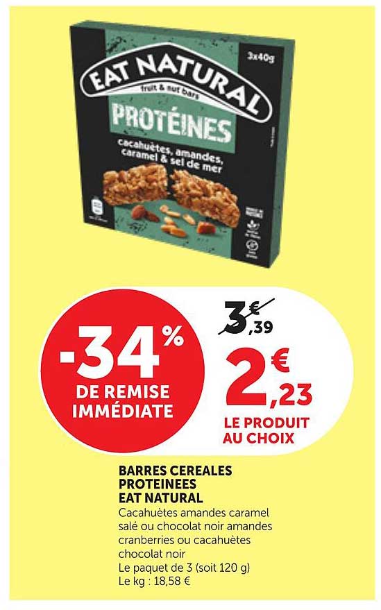 BARRES CEREALES PROTEINEES EAT NATURAL