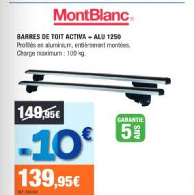 BARRES DE TOIT ACTIVA + ALU 1250