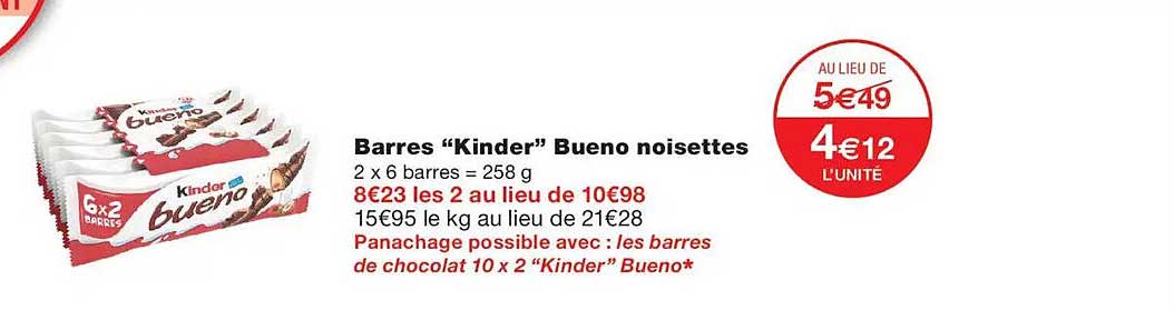 Barres “Kinder” Bueno noisettes