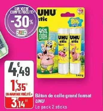 Bâton de colle grand format UHU