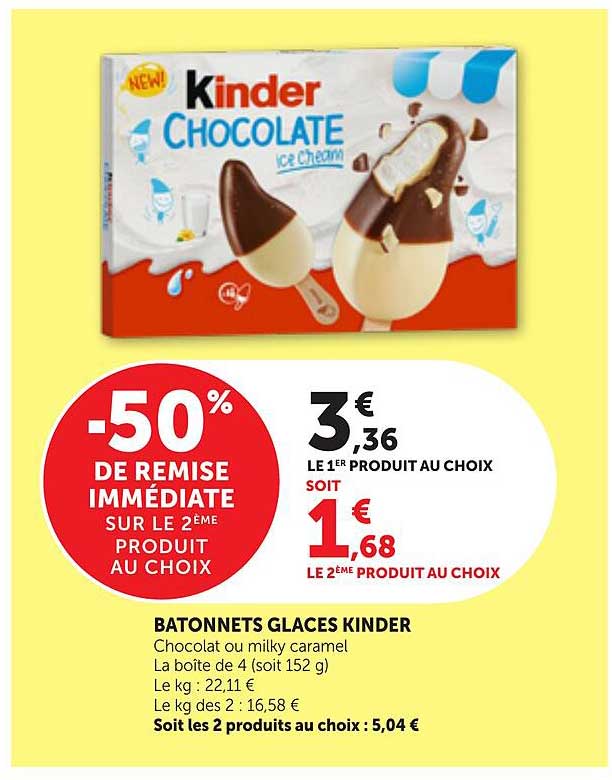 BATONNETS GLACES KINDER
