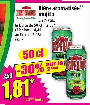 Bière aromatisée** mojito