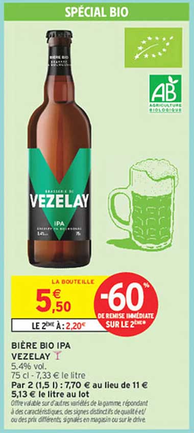 BIERE BIO IPA VEZELAY