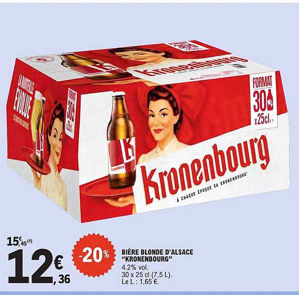 BIÈRE BLONDE D'ALSACE “KRONENBOURG”