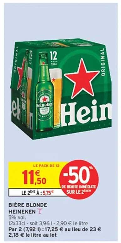 Bière blonde Heineken