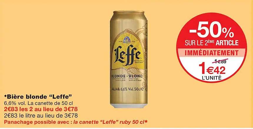 Bière blonde “Leffe”