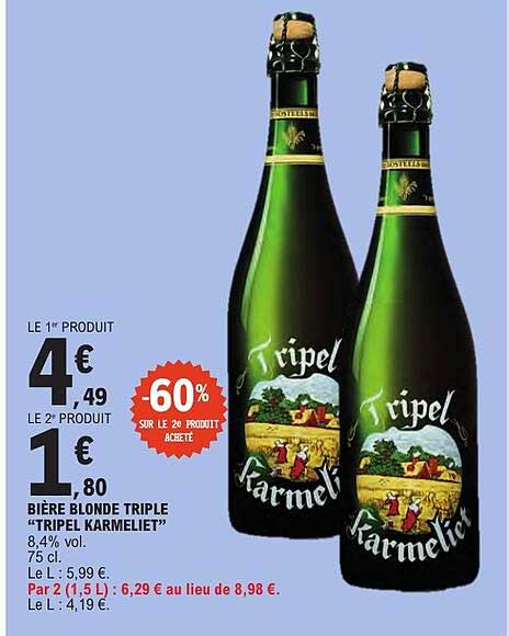 BIÈRE BLONDE TRIPLE “TRIPEL KARMELIET”