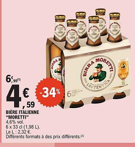 BIÈRE ITALIENNE “MORETTI”