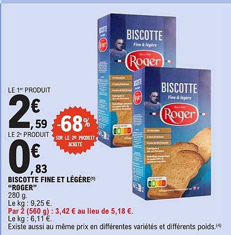 BISCOTTE FINE ET LÉGÈRE “ROGER”